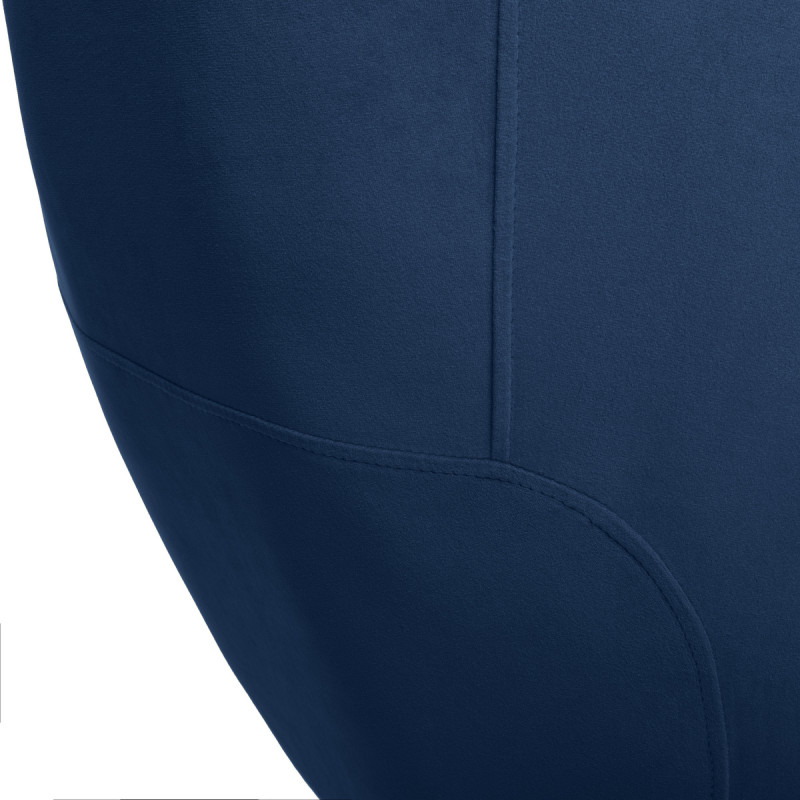 Lot de 2 Fauteuils Velours Plissé Bleu Solaro Atmosphera