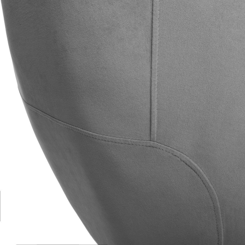 Lot de 2 Fauteuils Velours Plissé Gris Solaro Atmosphera