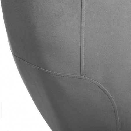 Lot de 2 Fauteuils Velours Plissé Gris Solaro Atmosphera