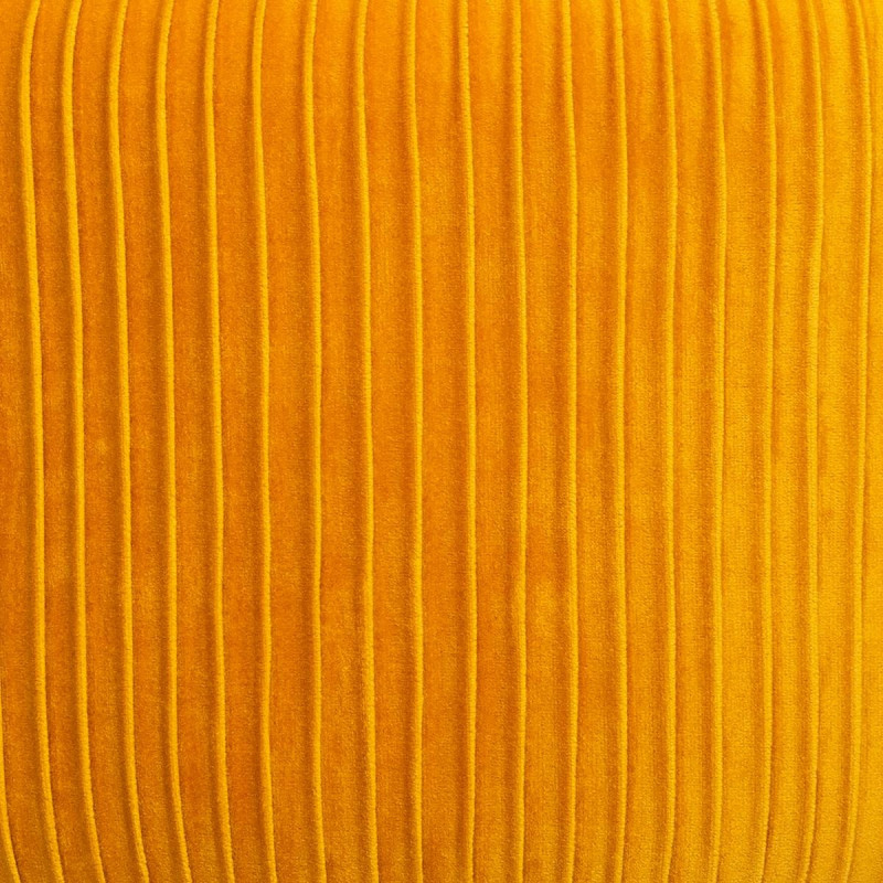 Lot de 2 Fauteuils Velours Plissé Jaune Solaro Atmosphera