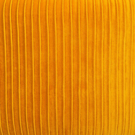 Lot de 2 Fauteuils Velours Plissé Jaune Solaro Atmosphera