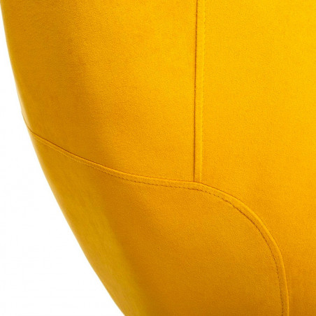 Lot de 2 Fauteuils Velours Plissé Jaune Solaro Atmosphera