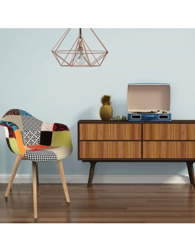 Lot De 6 Fauteuils Patchwork Multicolore Home Deco Factory