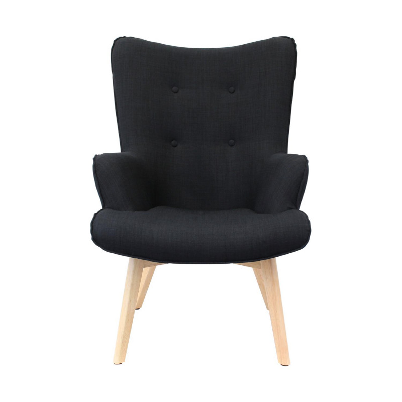 Lot De 2 Fauteuils Helsinki Noir Home Deco Factory
