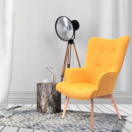 Lot De 2 Fauteuils Helsinki Jaune Home Deco Factory