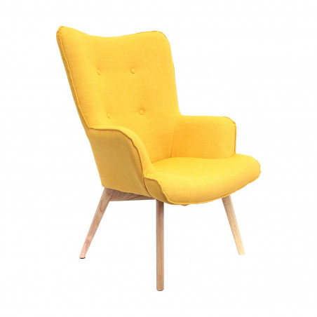 Lot De 2 Fauteuils Helsinki Jaune Home Deco Factory