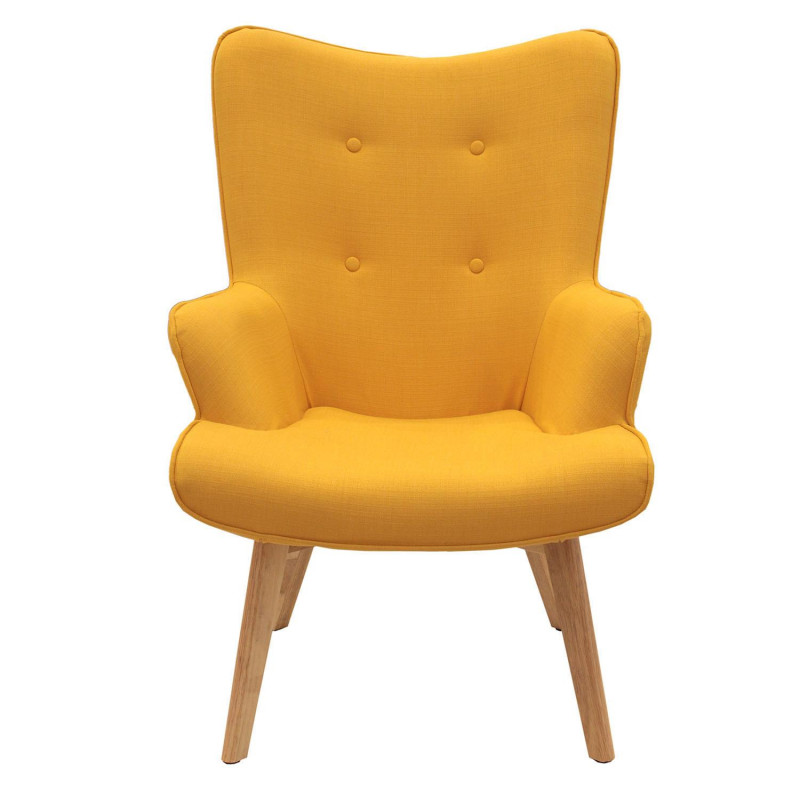 Lot De 2 Fauteuils Helsinki Jaune Home Deco Factory