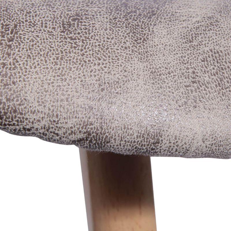 Lot De 4 Fauteuils En Bois Et Simili Cuir Home Deco Factory