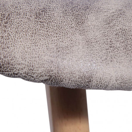 Lot De 6 Fauteuils En Bois Et Simili Cuir Home Deco Factory