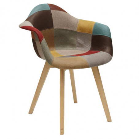 Lot De 4 Fauteuils Patchwork Louisiane Home Deco Factory