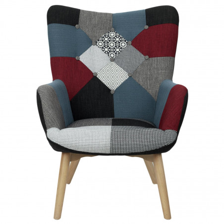 Lot De 2 Fauteuils Patchwork Milano Home Deco Factory