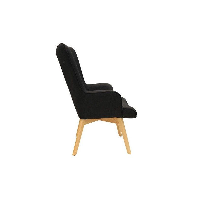 Fauteuil Helsinki Noir Design Patchwork