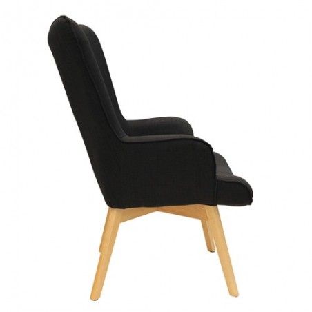Fauteuil Helsinki Noir Design Patchwork