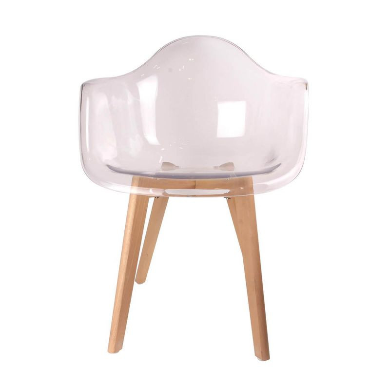Lot de 4 Fauteuils Scandinaves Transparents