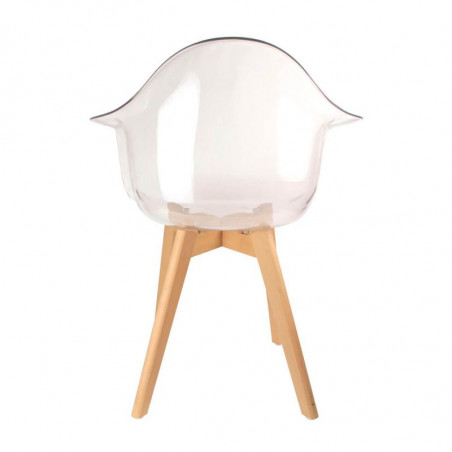 Lot de 4 Fauteuils Scandinaves Transparents