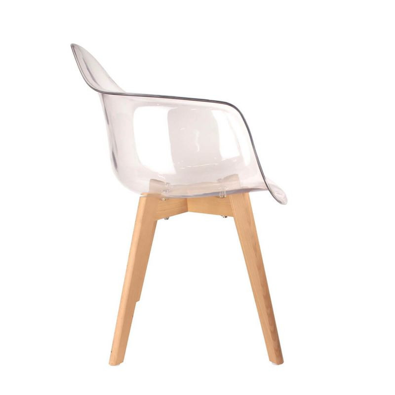 Lot de 6 Fauteuils Scandinaves Transparents
