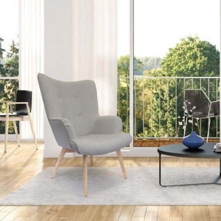 Fauteuil Helsinki Gris Design Patchwork