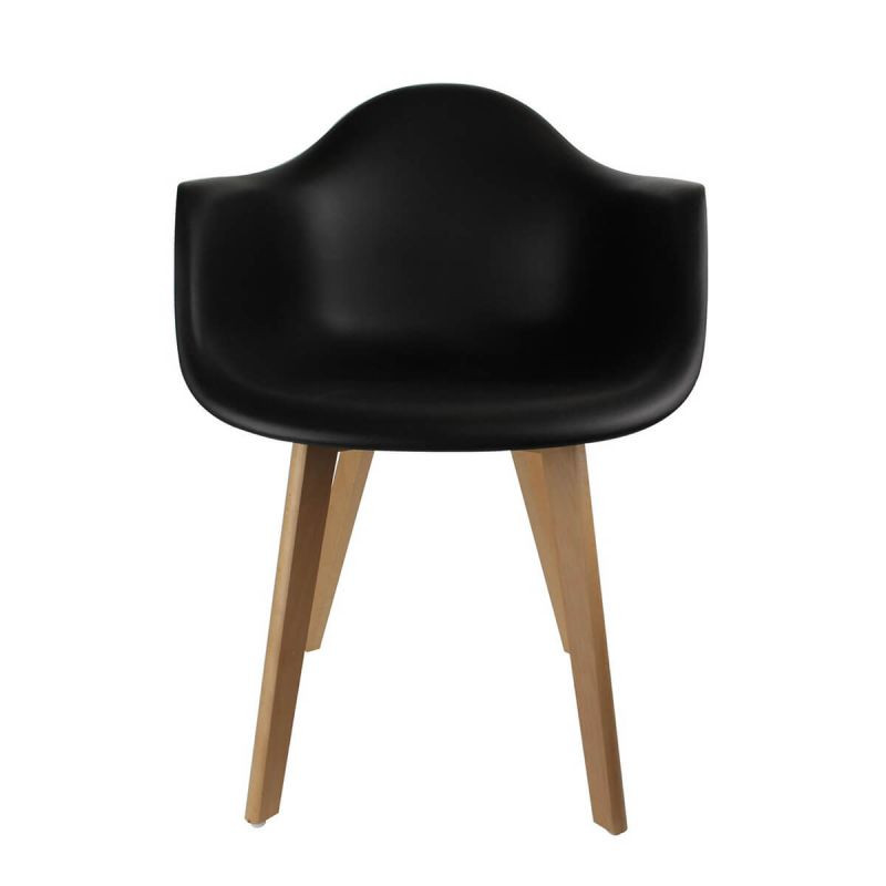 Lot De 4 Fauteuils Scandinaves Noirs