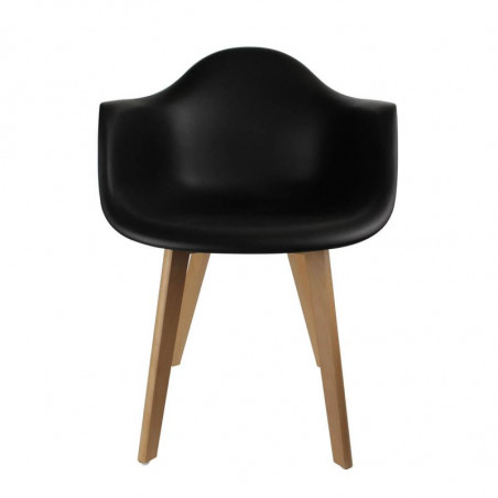 Lot De 6 Fauteuils Scandinaves Noirs