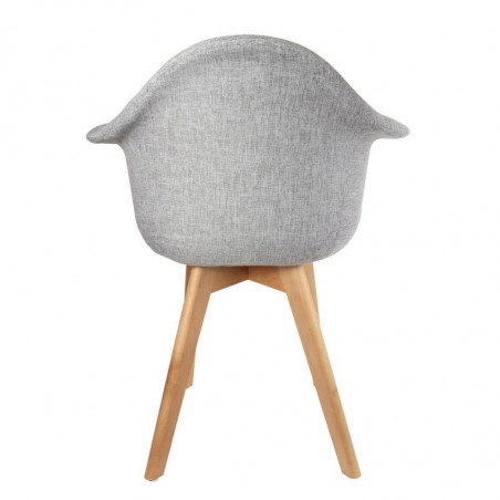 Lot De 4 Fauteuils Scandinaves Gris Home Deco Factory