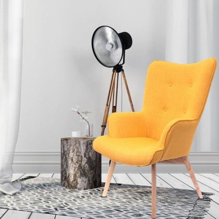 Fauteuil Helsinki Jaune Design Patchwork
