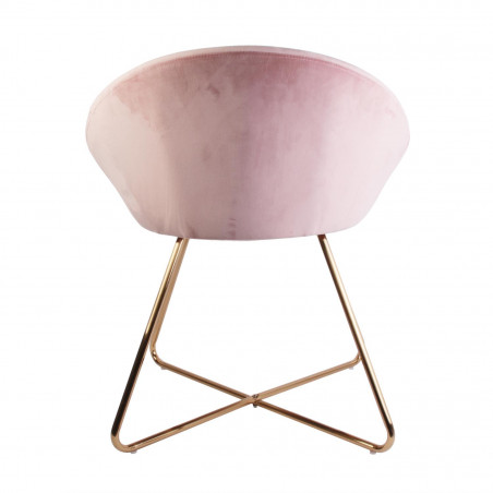 Lot De 2 Fauteuils Velours Karl Rose Home Deco Factory