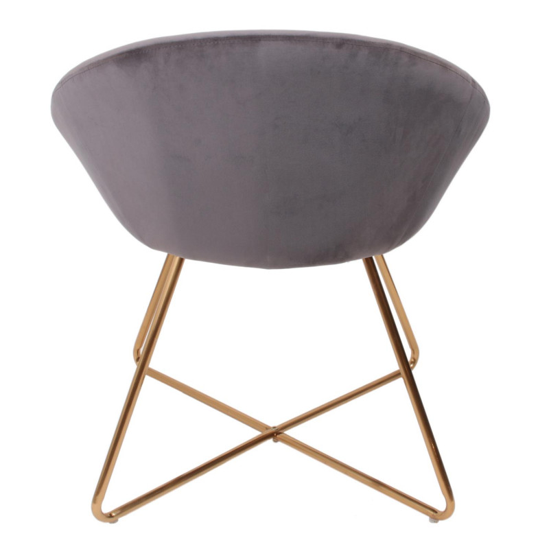 Lot De 2 Fauteuils Velours Karl Gris Home Deco Factory