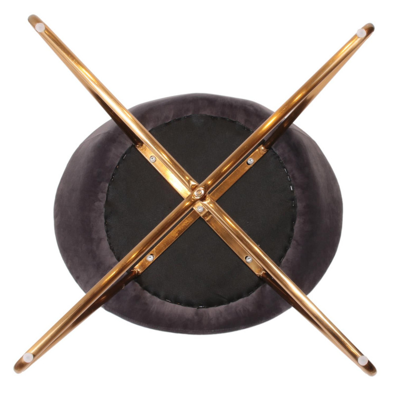 Lot De 2 Fauteuils Velours Karl Gris Home Deco Factory