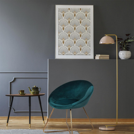 Lot De 2 Fauteuils Velours Karl Bleu Home Deco Factory