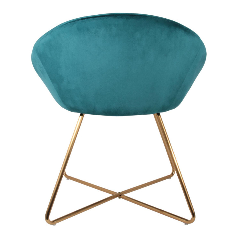 Lot De 2 Fauteuils Velours Karl Bleu Home Deco Factory