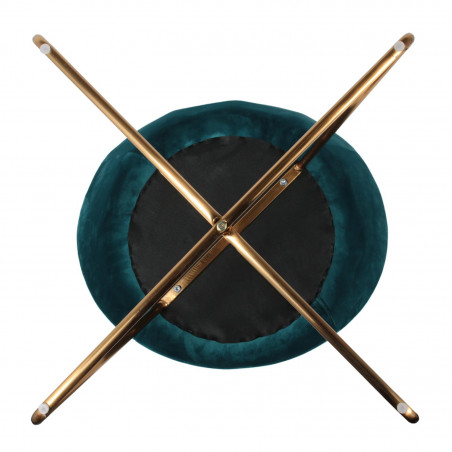 Lot De 2 Fauteuils Velours Karl Bleu Home Deco Factory