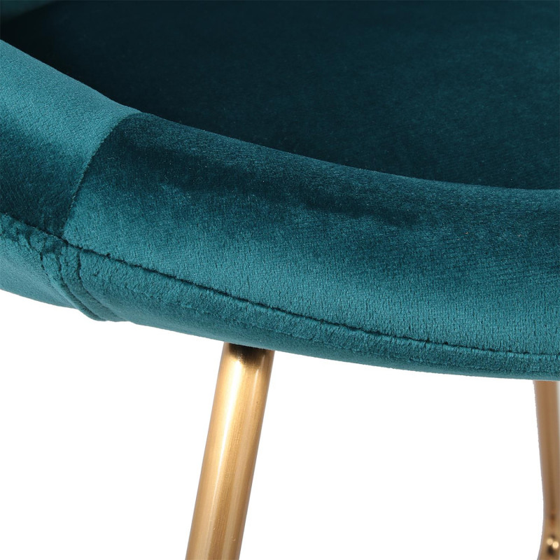 Lot De 2 Fauteuils Velours Karl Bleu Home Deco Factory