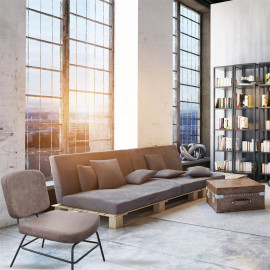 Lot De 2 Fauteuils Detroit Gris Home Deco Factory 2