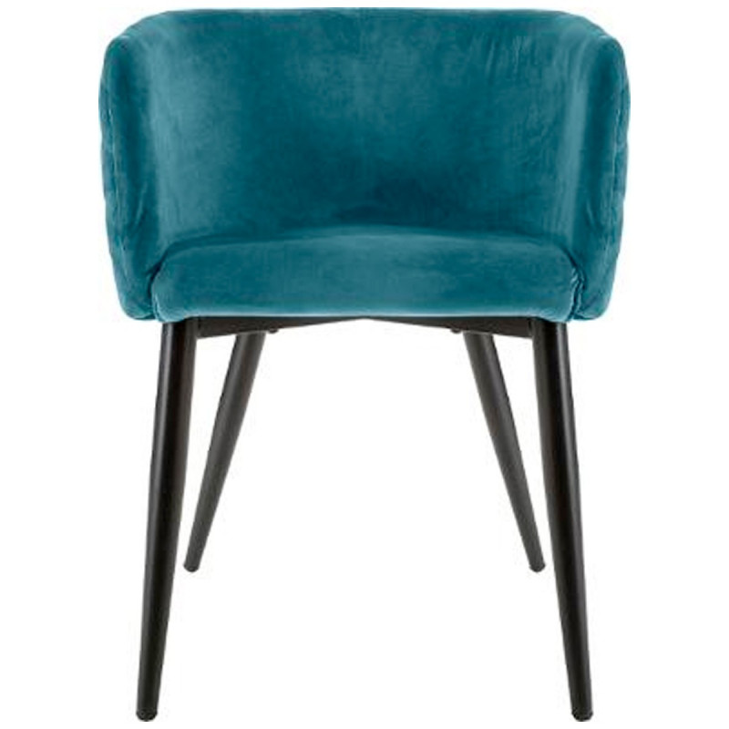 Lot De 2 Fauteuils Velours Marlo Bleus Atmosphera