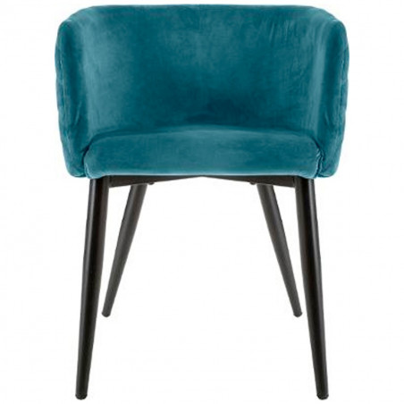 Lot De 2 Fauteuils Velours Marlo Bleus Atmosphera