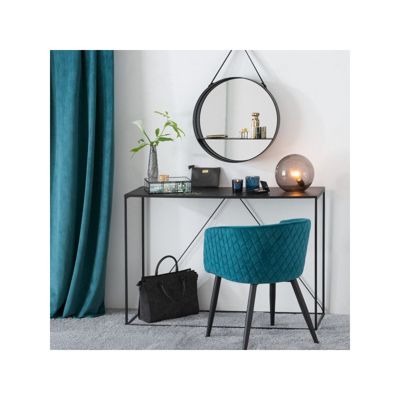 Lot De 2 Fauteuils Velours Marlo Bleus Atmosphera