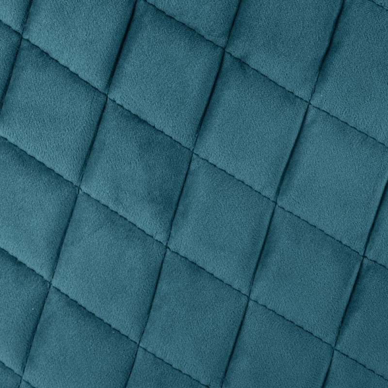 Lot De 6 Fauteuils Velours Marlo Bleus Atmosphera