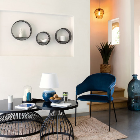 Lot De 2 Fauteuils Siron Bleus Atmosphera