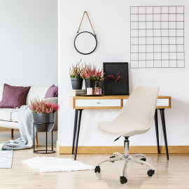 Lot De 2 Chaises A Roulettes Kiruna Blanches 2