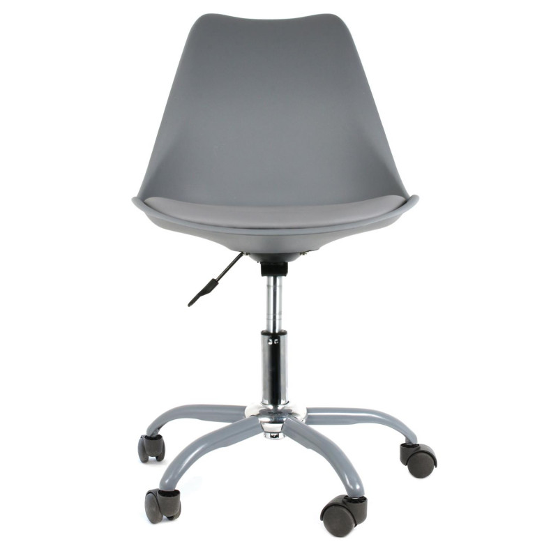 Lot De 2 Chaises A Roulettes Kiruna Grises