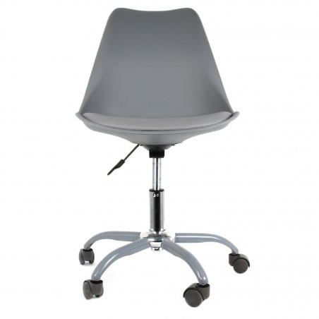 Lot De 2 Chaises A Roulettes Kiruna Grises