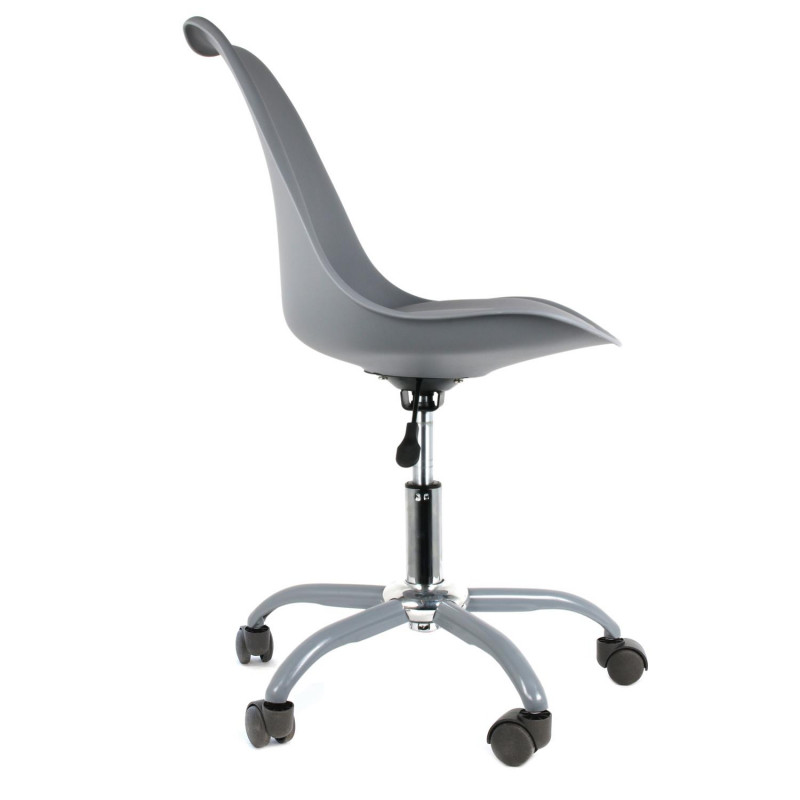 Lot De 2 Chaises A Roulettes Kiruna Grises