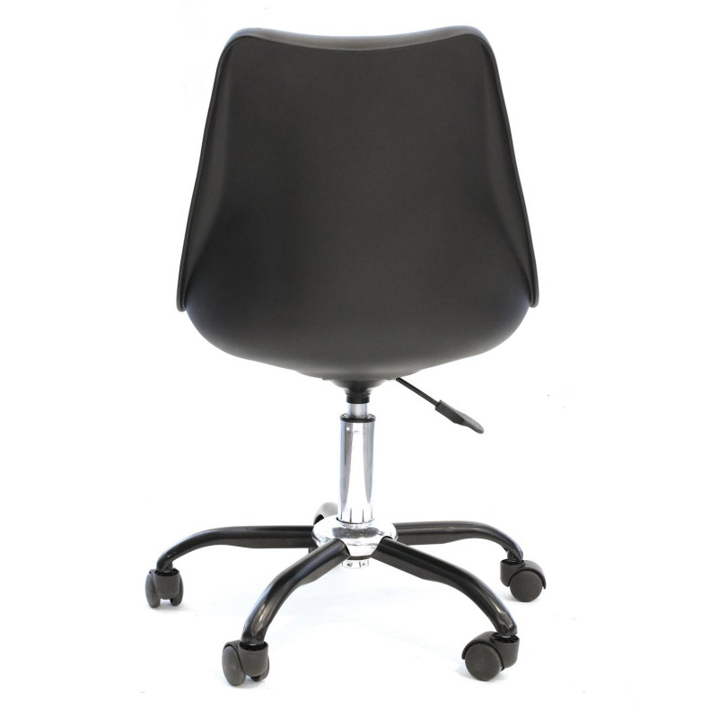 Lot de 2 Chaises A Roulettes Kiruna Noires Home Deco Factory