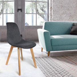 Lot De 2 Chaises Grosse Maille Noire Home Deco Factory 2