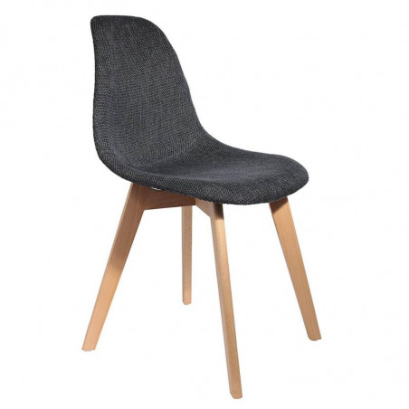 Lot De 6 Chaises Grosse Maille Noire Home Deco Factory