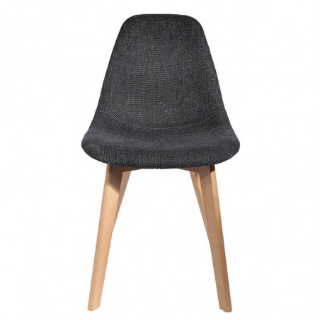 Lot De 6 Chaises Grosse Maille Noire Home Deco Factory