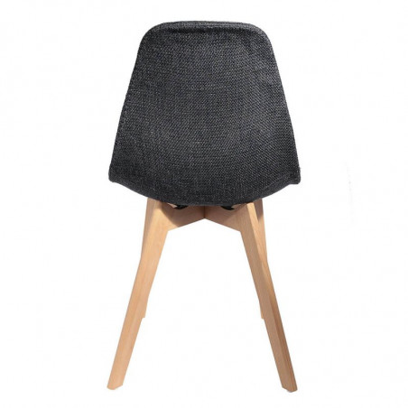 Lot De 6 Chaises Grosse Maille Noire Home Deco Factory