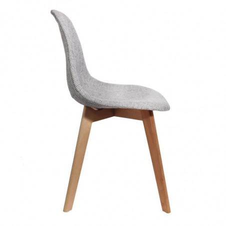 Lot De 4 Chaises Grosse Maille Grises Home Deco Factory