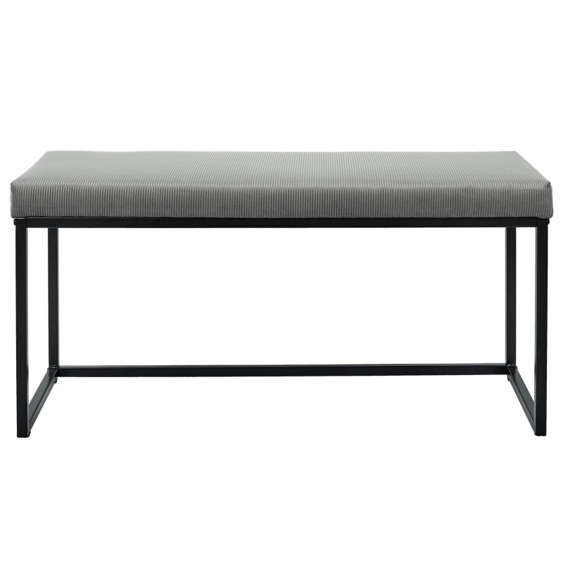 Banc Giulia Gris Velours Côtelé Home Deco Factory