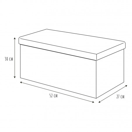 Coffre Banc Pliable Brique Rose Home Deco Kids